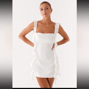Peppermayo Elegant White Mini Dress